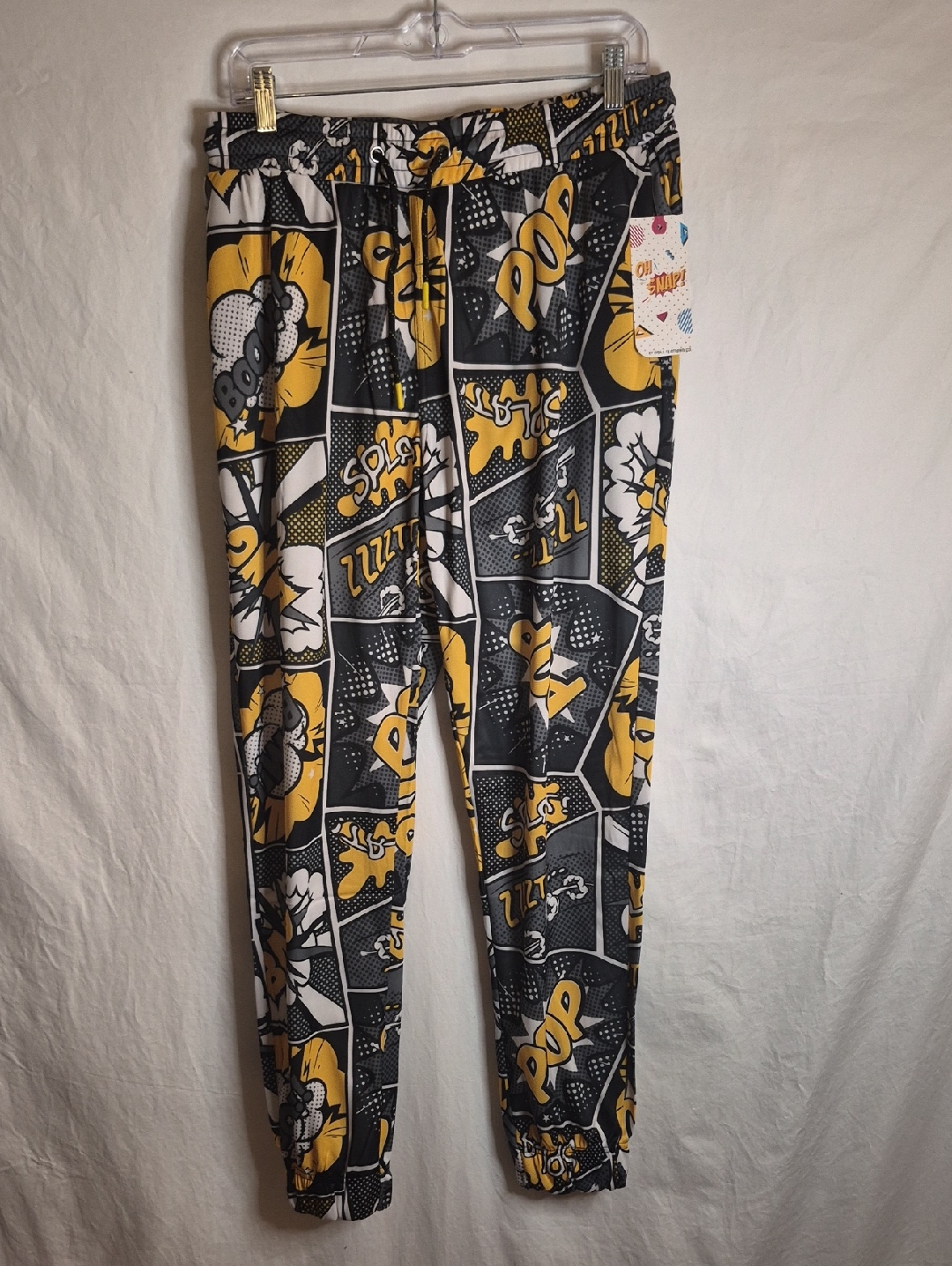 Oh Snap Graphic Joggers - Black & Yellow